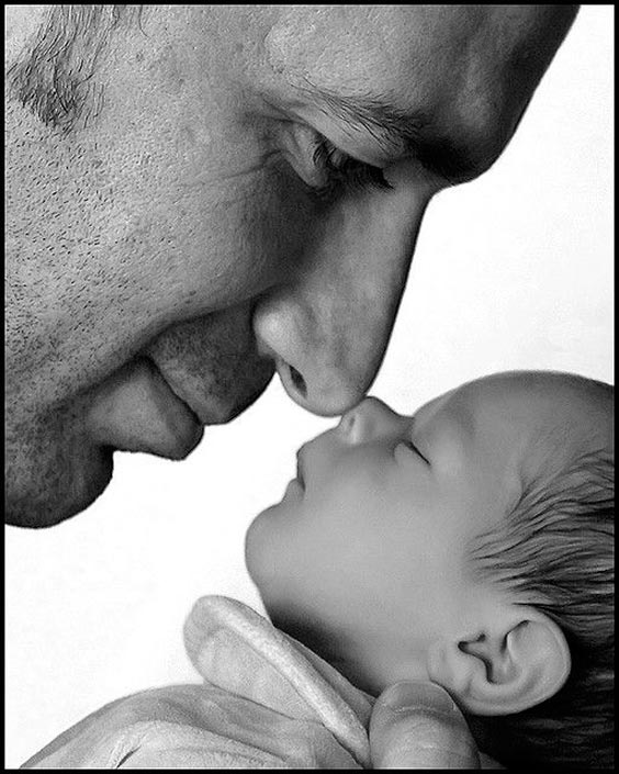 ایده عکاسی از نوزاد با پدر 