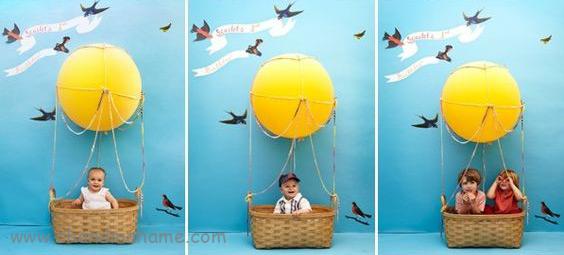 ساخت تم عکاسی کودک مدل بالن - چندماهمه