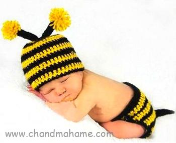 عکس بافت لباس نوزاد مدل زنبوری برای عکاسی - چندماهمه