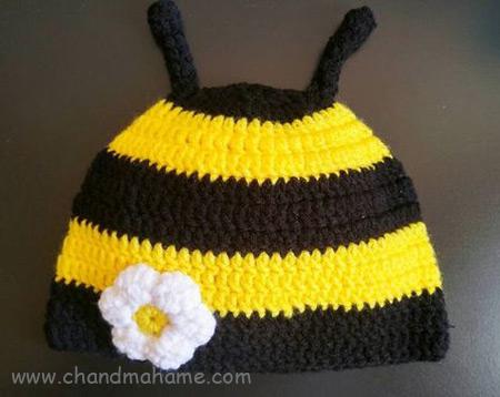 عکس بافت کلاه ست نوزادی زنبوری