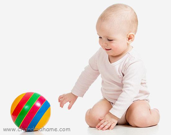 آموزش بازی با نوزاد 6 ماهه و افزایش توانمندی عضلات - چندماهمه