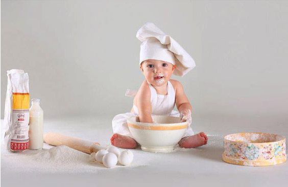 ایده عکس نوزاد با تم آشپز - چندماهمه
