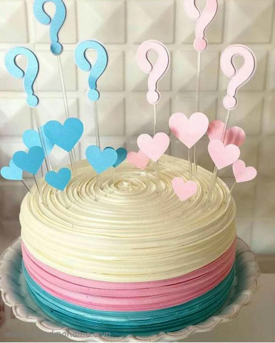 مدل تزیین کیک جشن تعیین جنسیت - چندماهمه