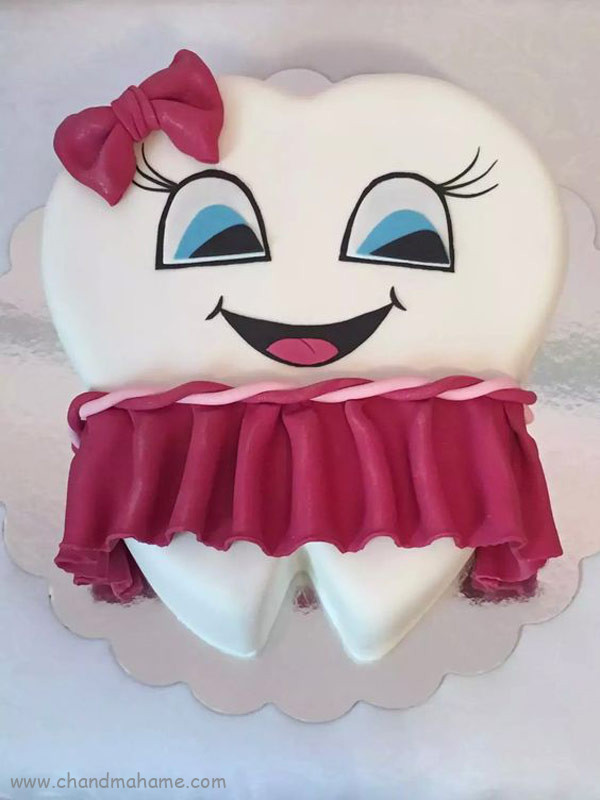 مدل کیک جشن دندونی دخترانه - چندماهمه