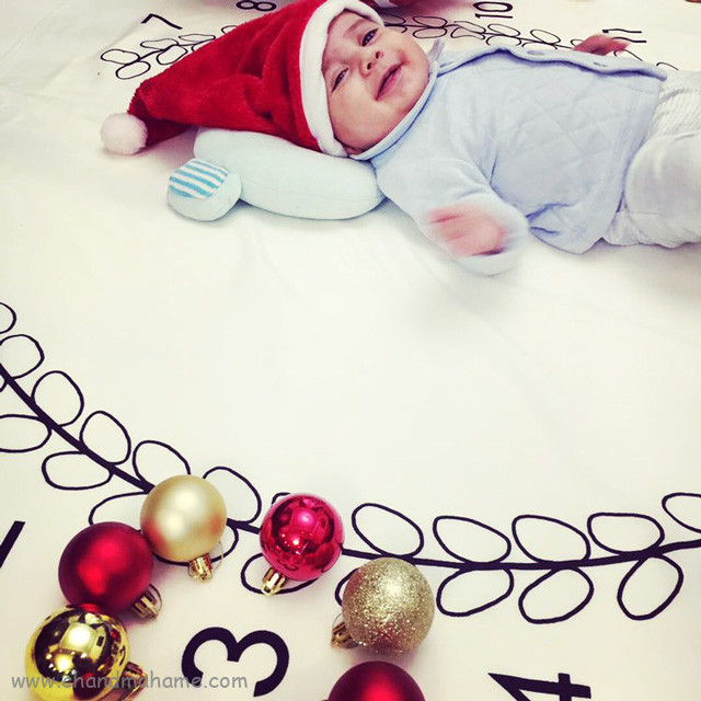 عکاسی از نوزاد در کریسمس