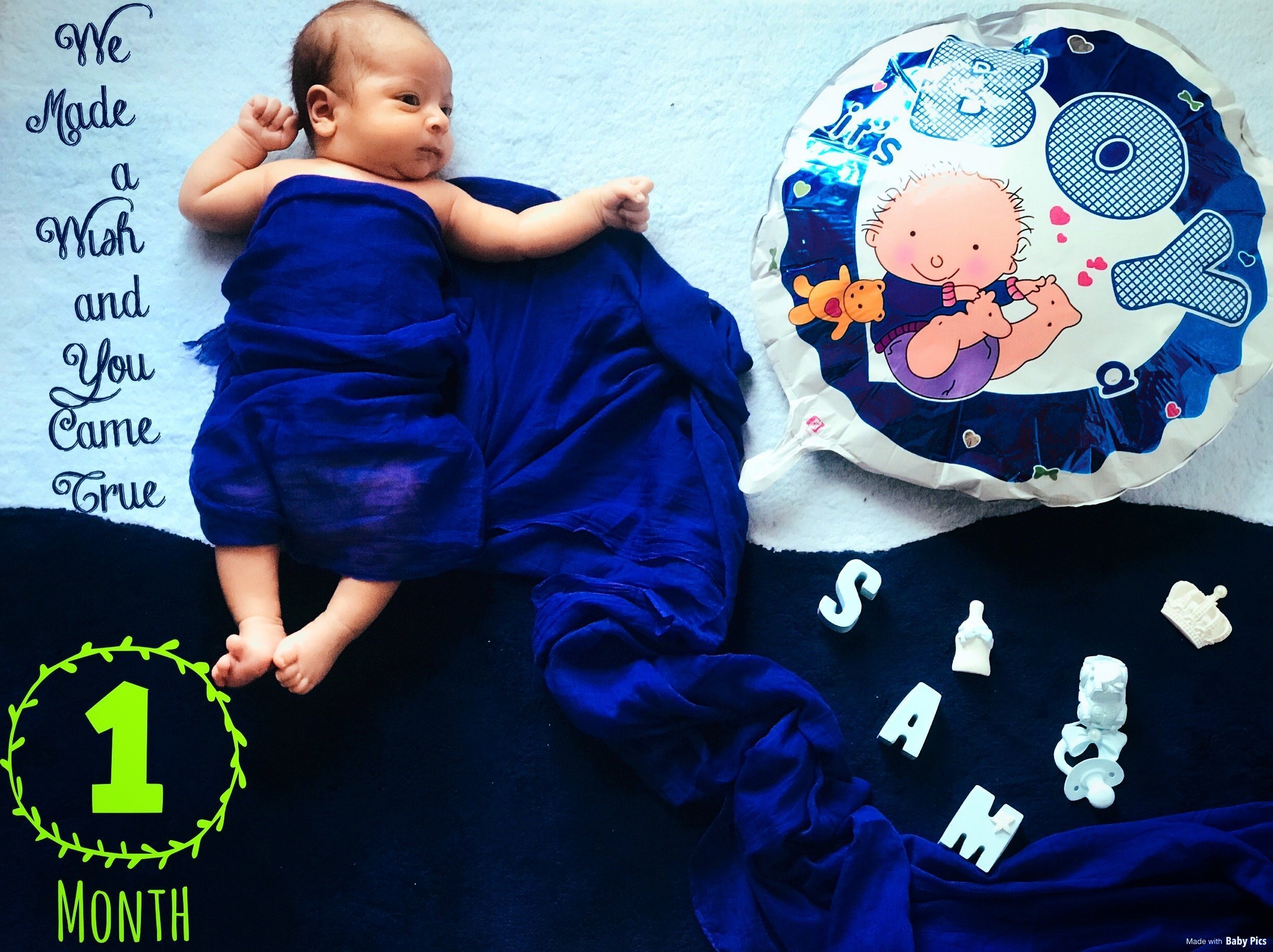 یک ماهگی نوزاد سام نصیری