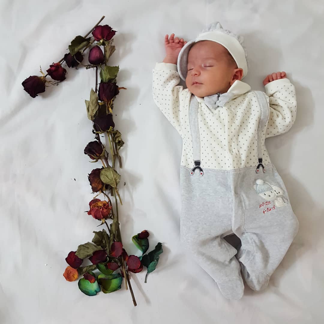 یک ماهگی نوزاد بهنام بابایی