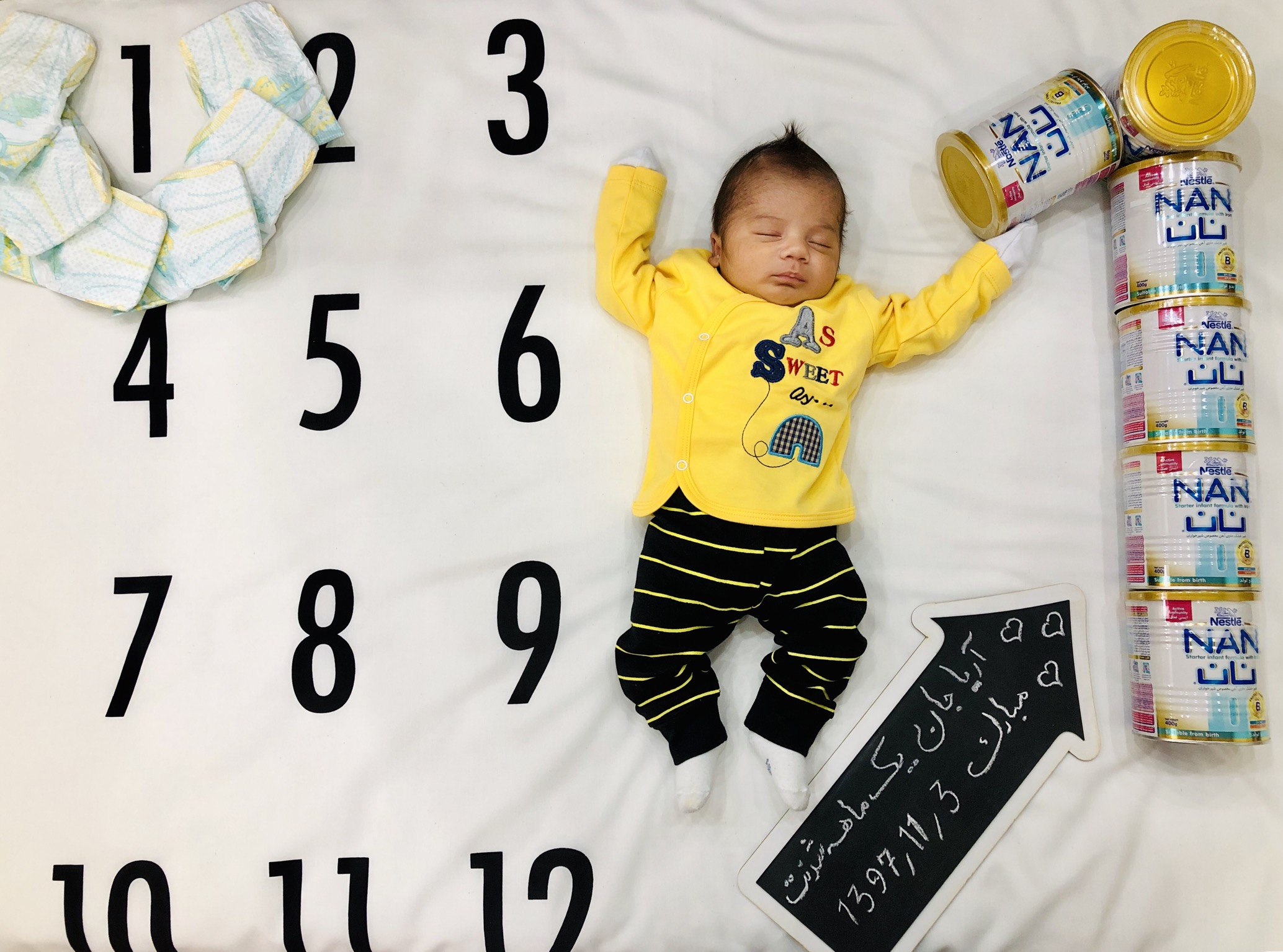 یک ماهگی نوزاد محمدمهدی کاظمی