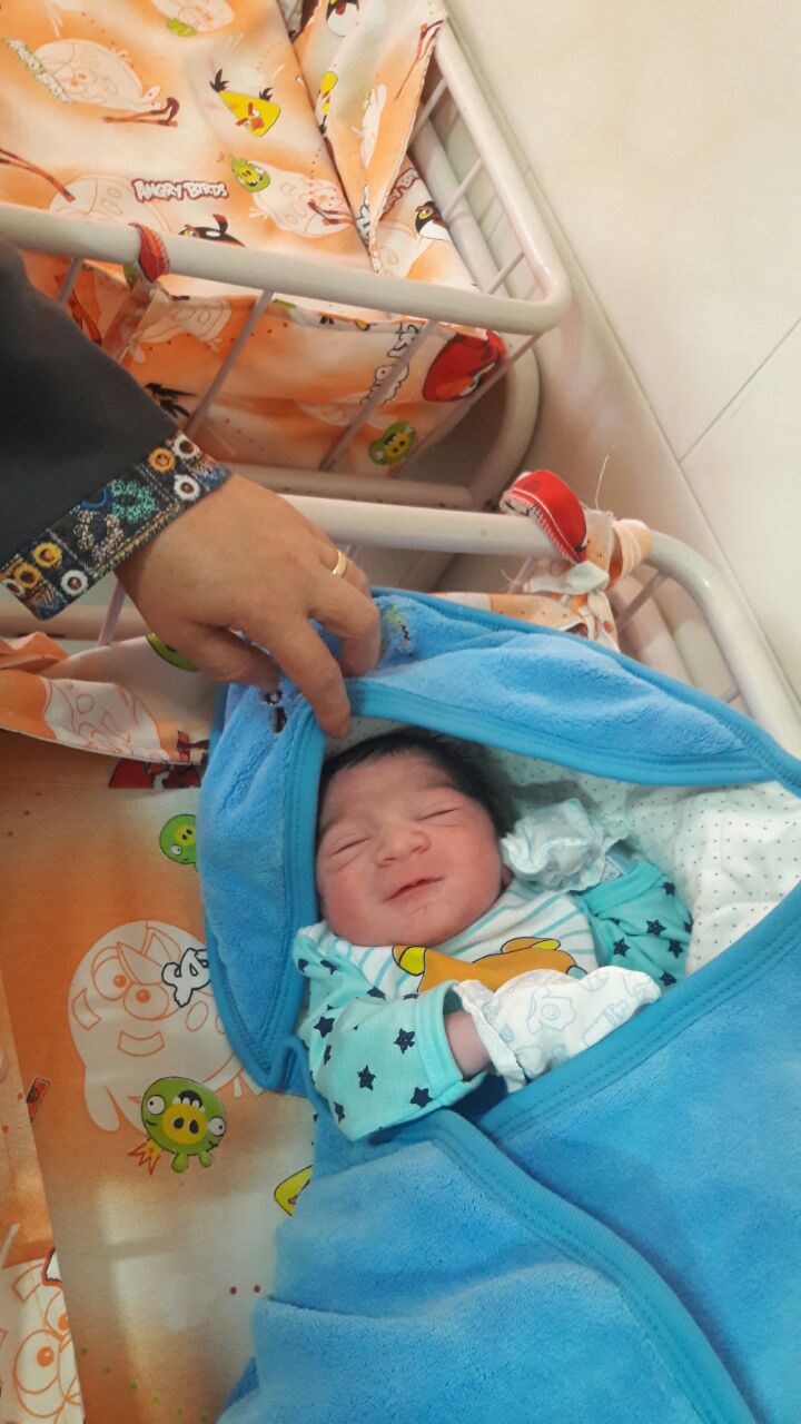 متولد شدن نوزاد شاهان سلیمانپور