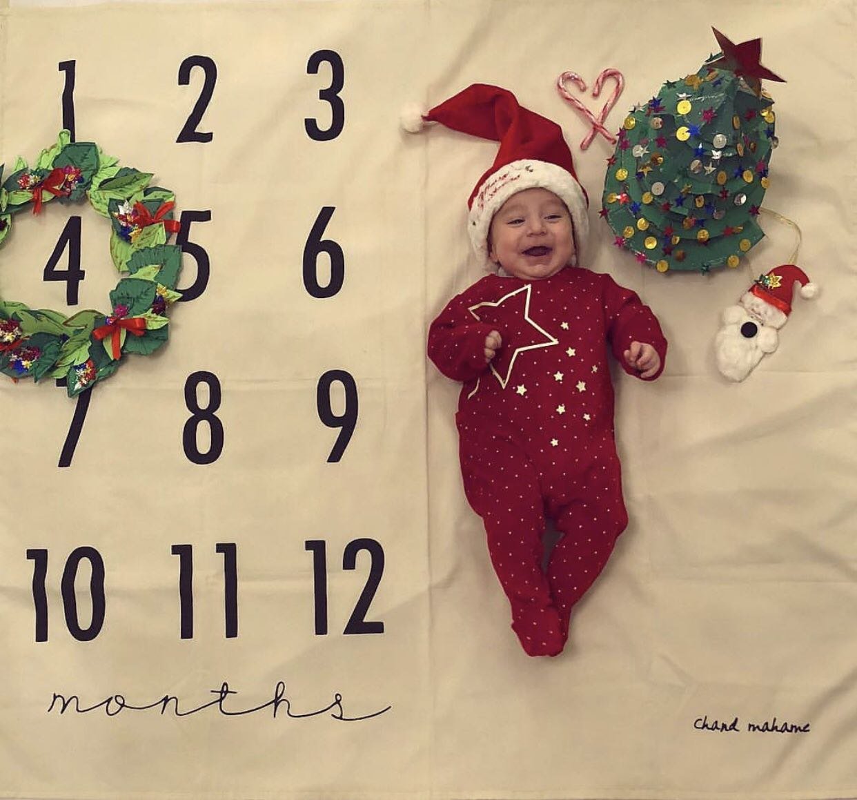 پارچه ماهگرد نوزاد طرح کلاسیک هیراد پورعسگری