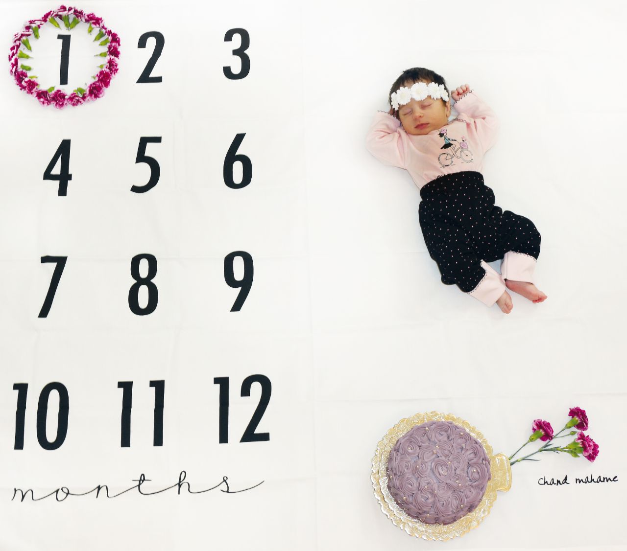 پارچه ماهگرد نوزاد طرح کلاسیک هیراد پورعسگری