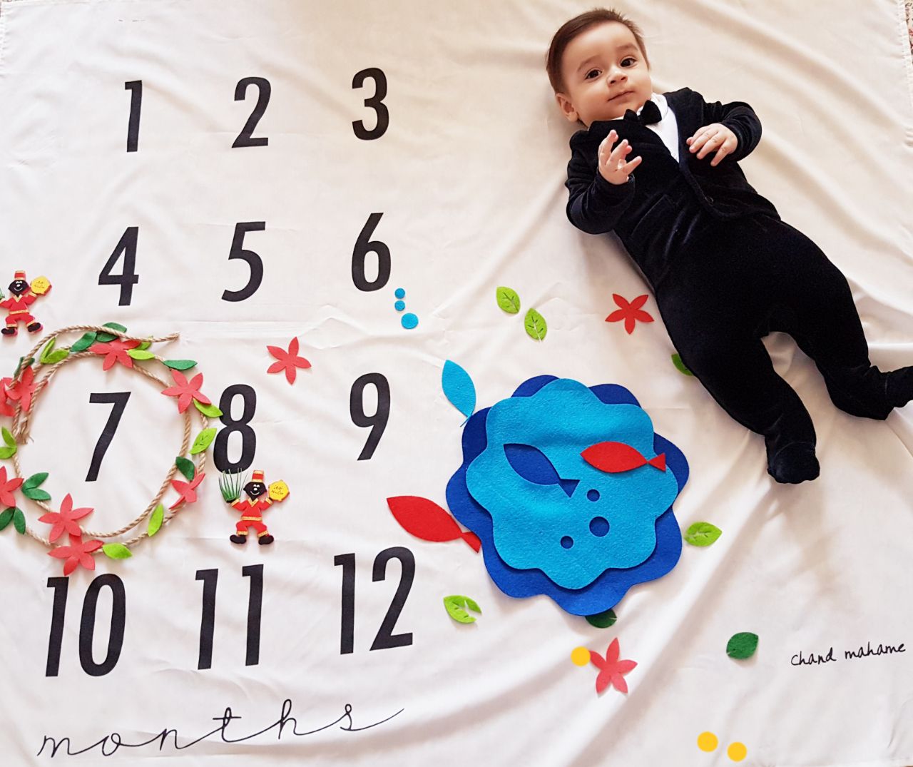 پارچه ماهگرد نوزاد طرح کلاسیک هیراد پورعسگری