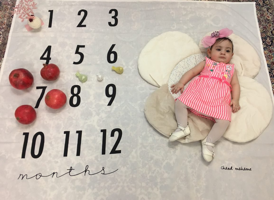 پارچه ماهگرد نوزاد طرح کلاسیک هیراد پورعسگری