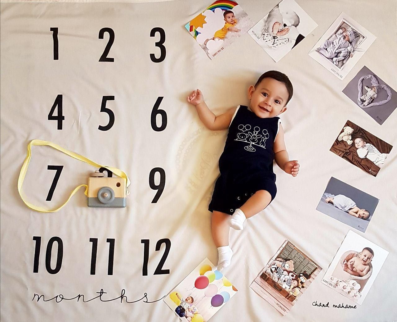 پارچه ماهگرد نوزاد طرح کلاسیک هیراد پورعسگری