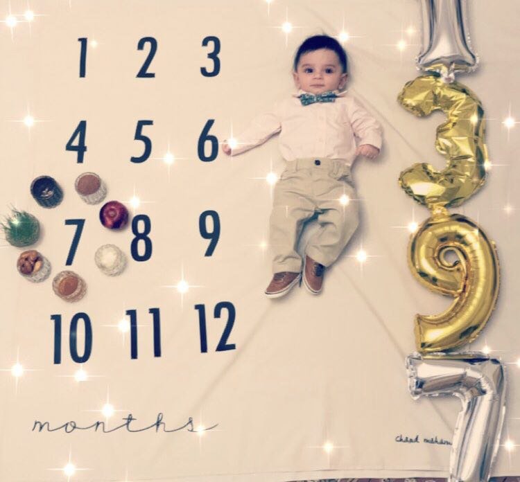 پارچه ماهگرد نوزاد طرح کلاسیک هیراد پورعسگری