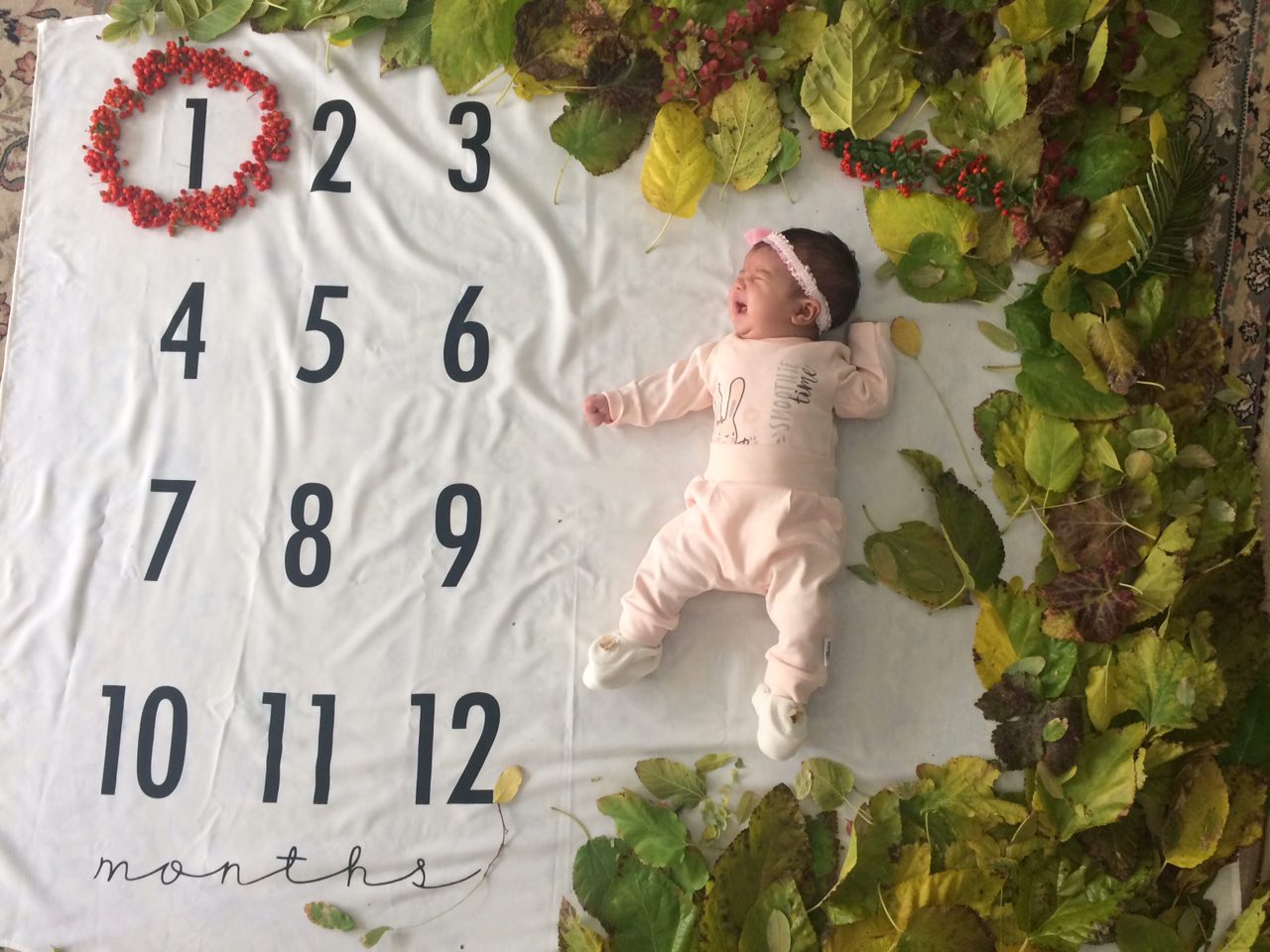 پارچه ماهگرد نوزاد طرح کلاسیک هیراد پورعسگری