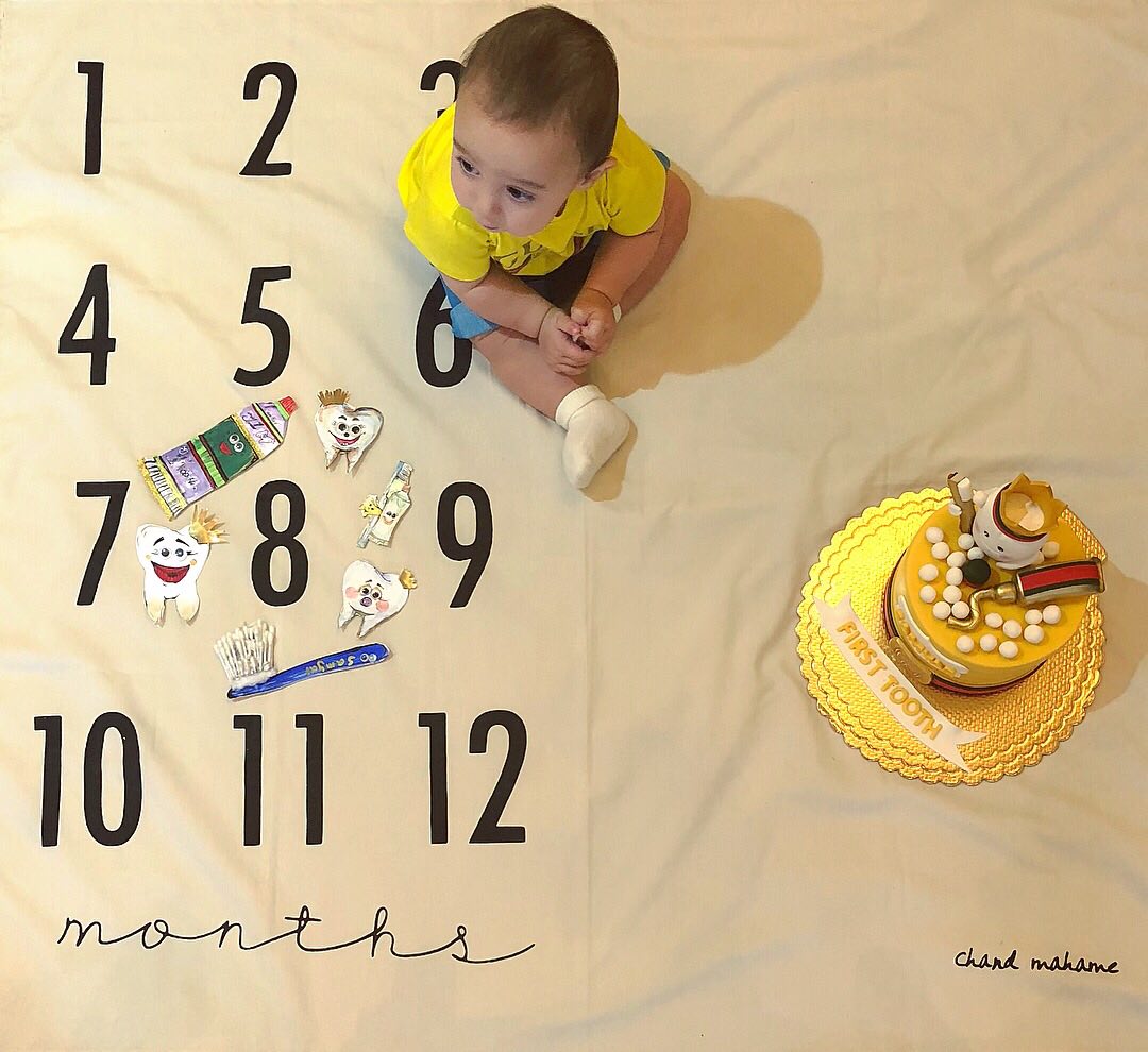 پارچه ماهگرد نوزاد طرح کلاسیک هیراد پورعسگری