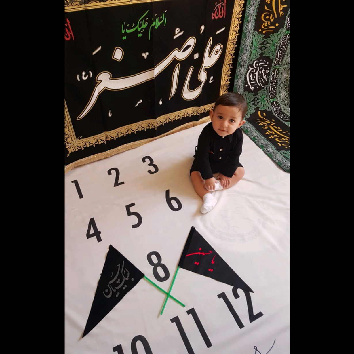 پارچه ماهگرد نوزاد طرح کلاسیک هیراد پورعسگری