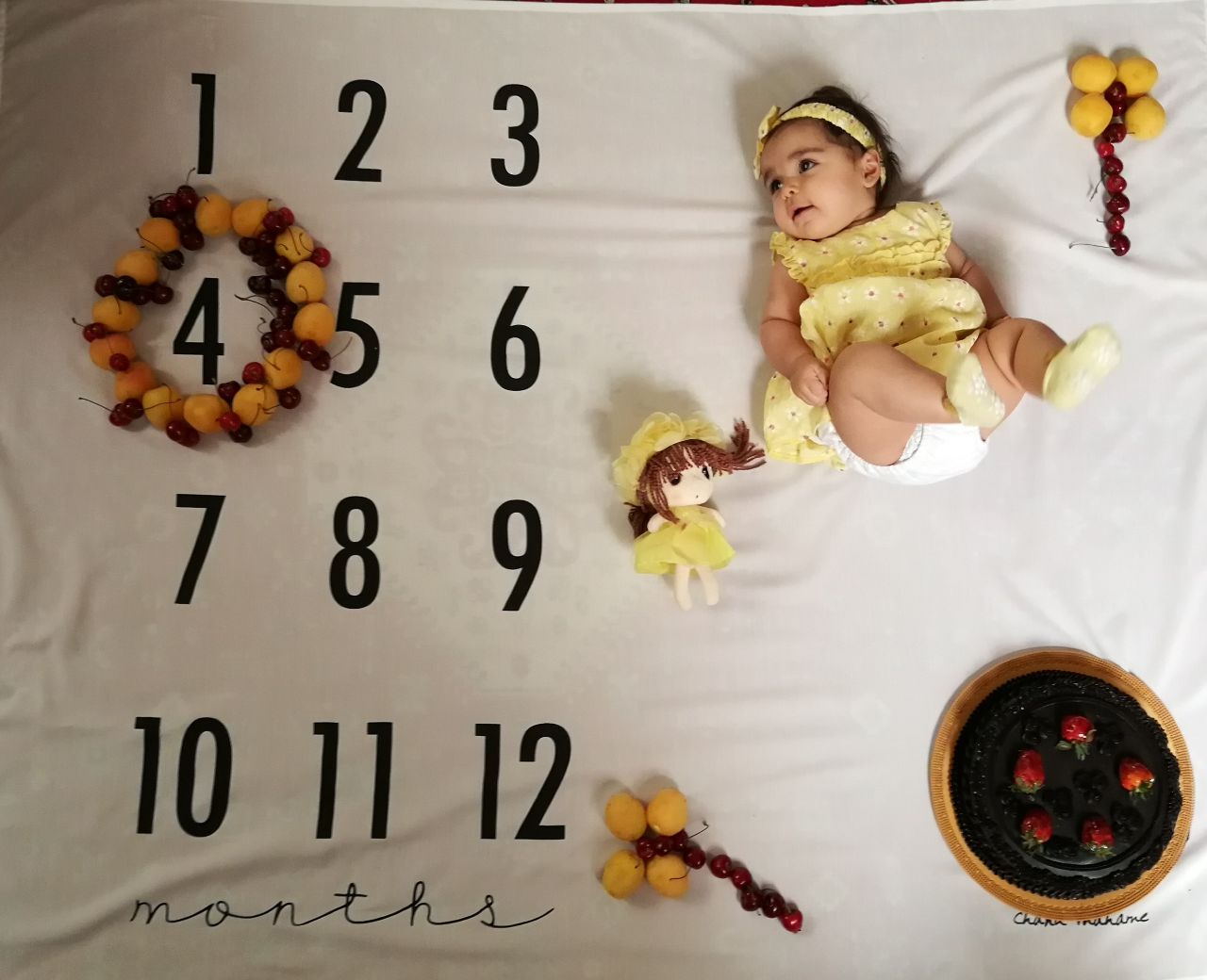 پارچه ماهگرد نوزاد طرح کلاسیک هیراد پورعسگری