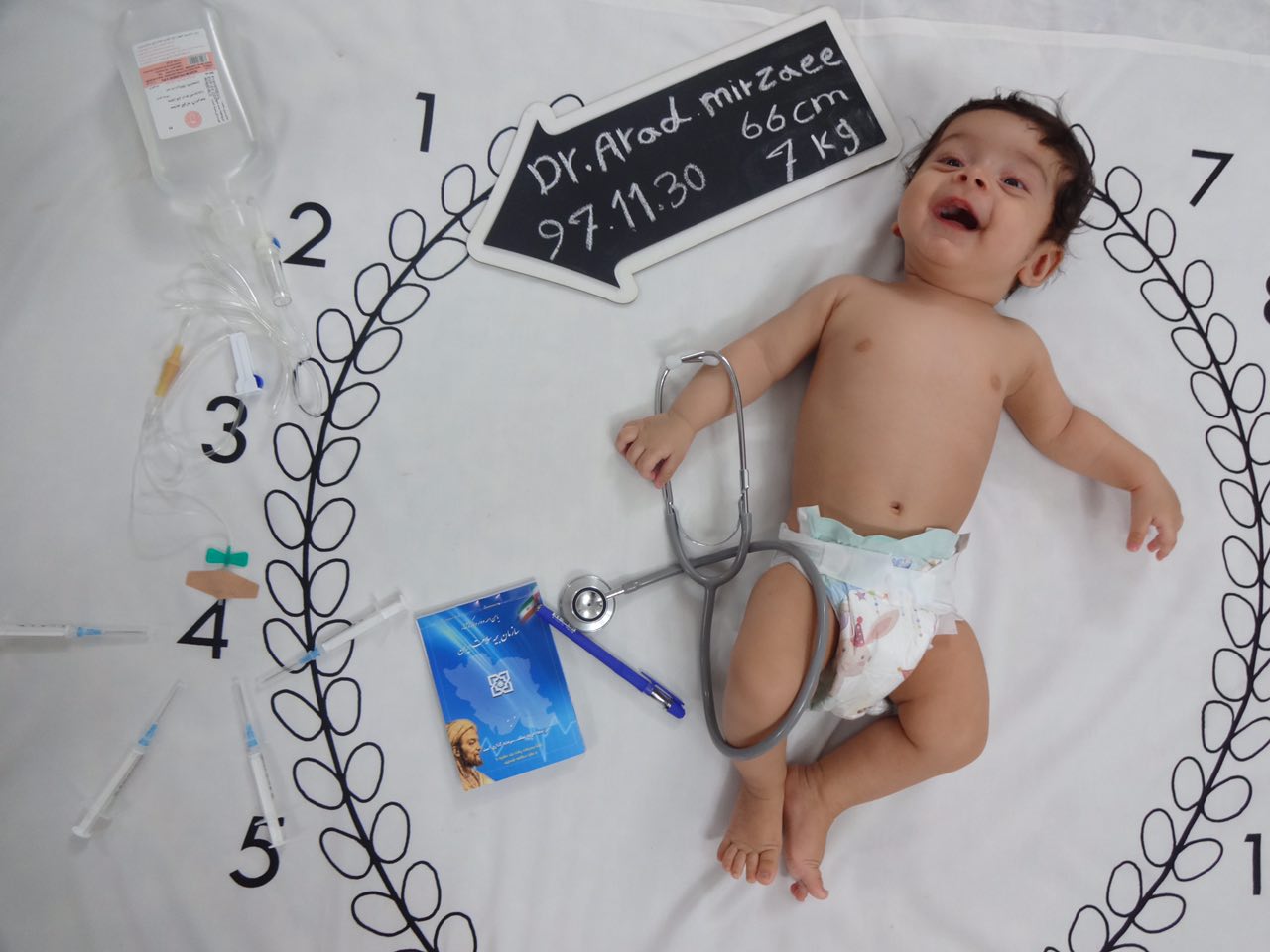 پارچه ماه شمار طرح شاخه زیتون هیراد پورعسگری