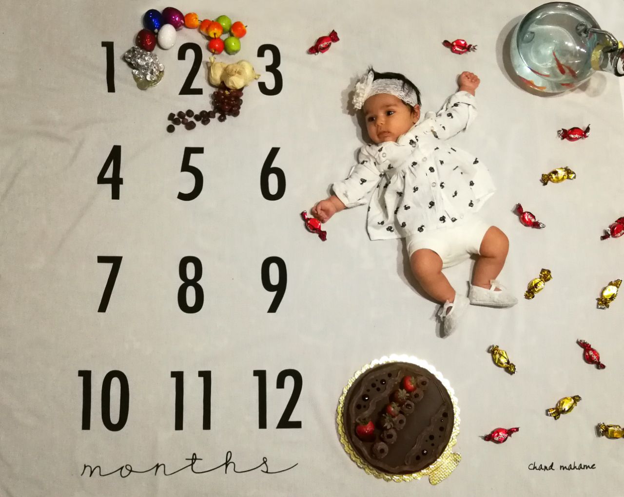 پارچه ماهگرد نوزاد طرح کلاسیک هیراد پورعسگری