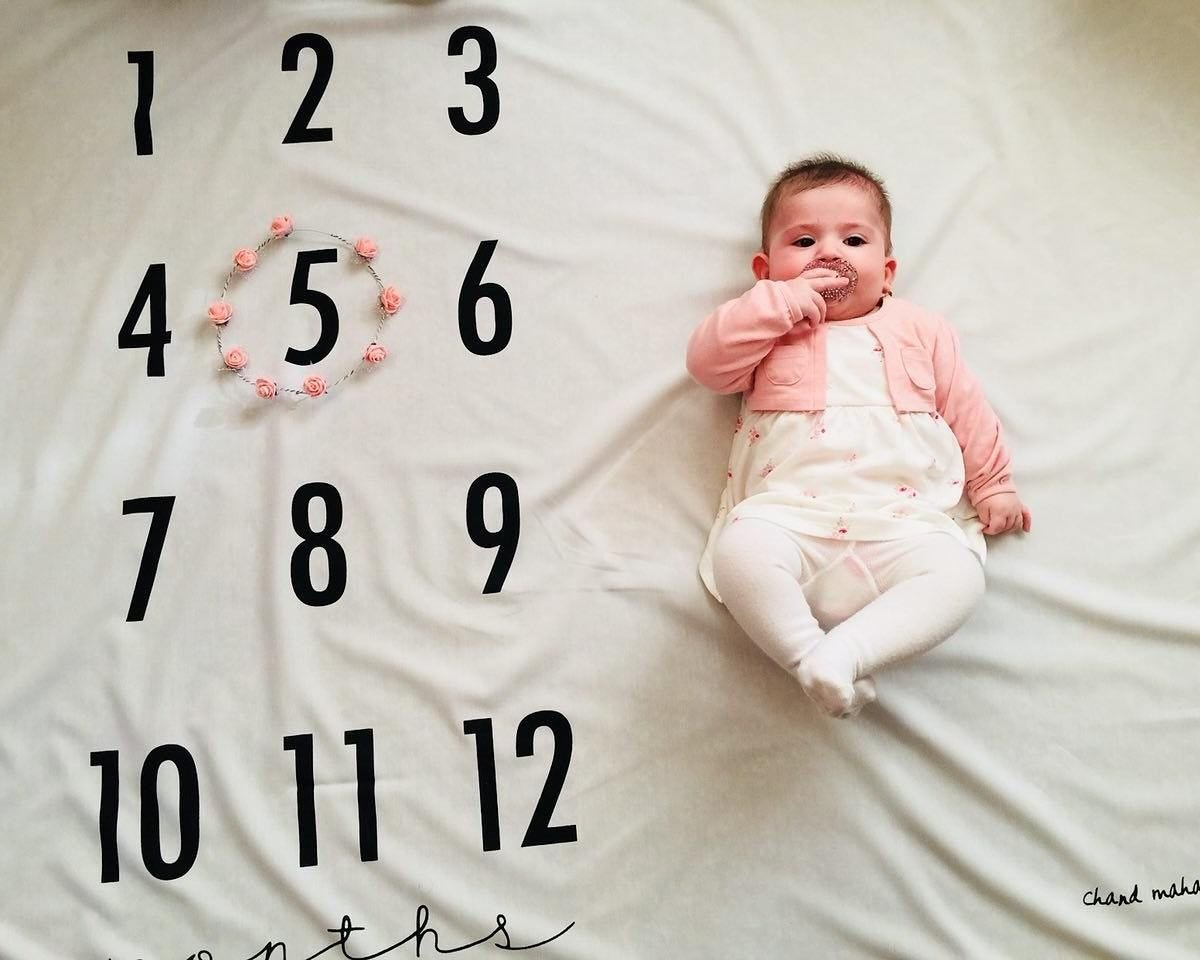 پارچه ماهگرد نوزاد طرح کلاسیک هیراد پورعسگری