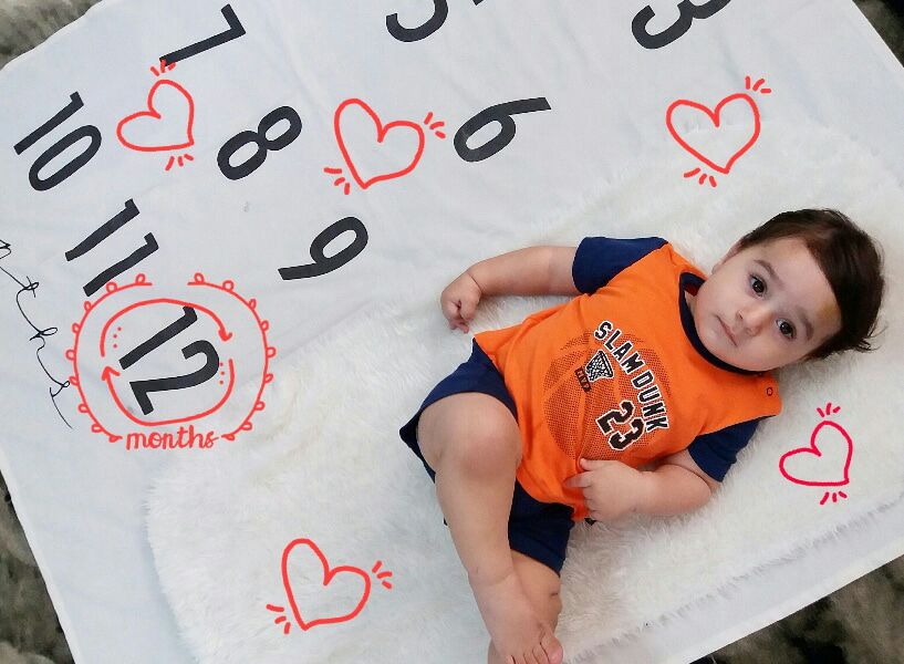 پارچه ماهگرد نوزاد طرح کلاسیک هیراد پورعسگری