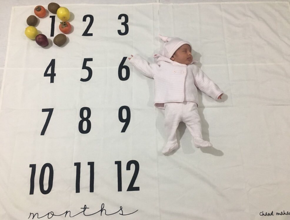 پارچه ماهگرد نوزاد طرح کلاسیک هیراد پورعسگری