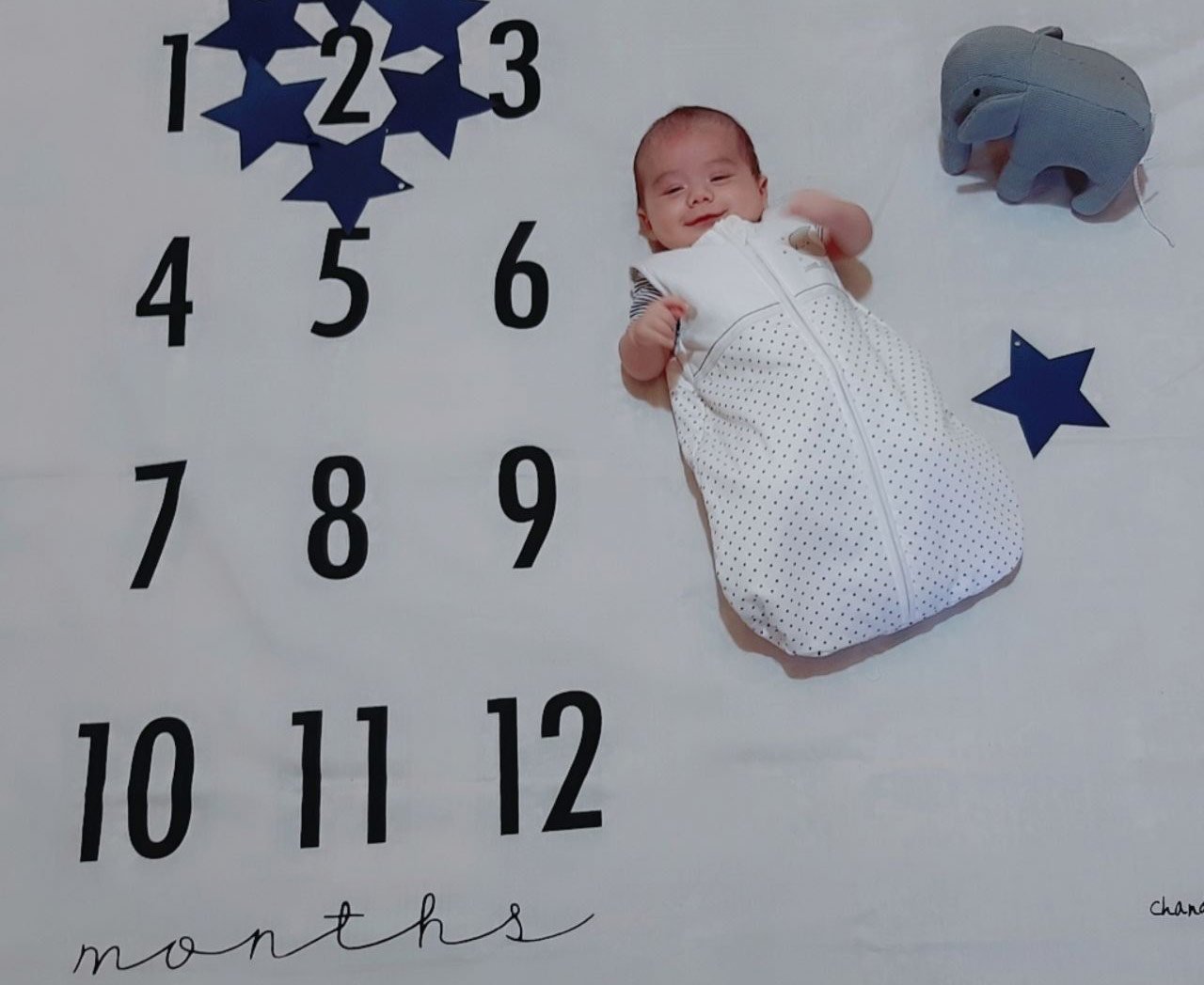 پارچه ماهگرد نوزاد طرح کلاسیک هیراد پورعسگری