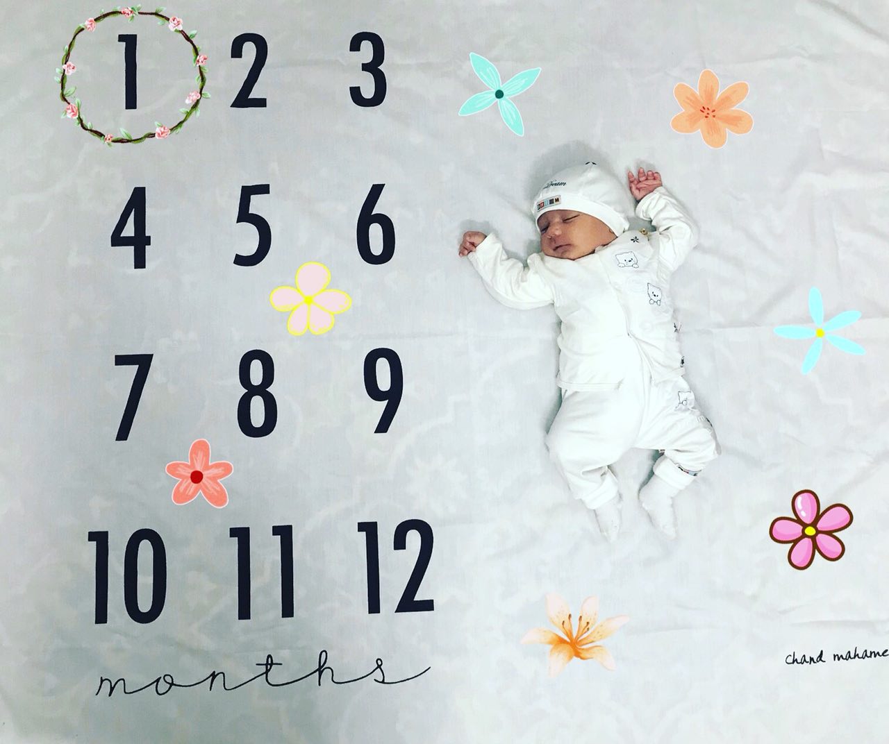 پارچه ماهگرد نوزاد طرح کلاسیک هیراد پورعسگری