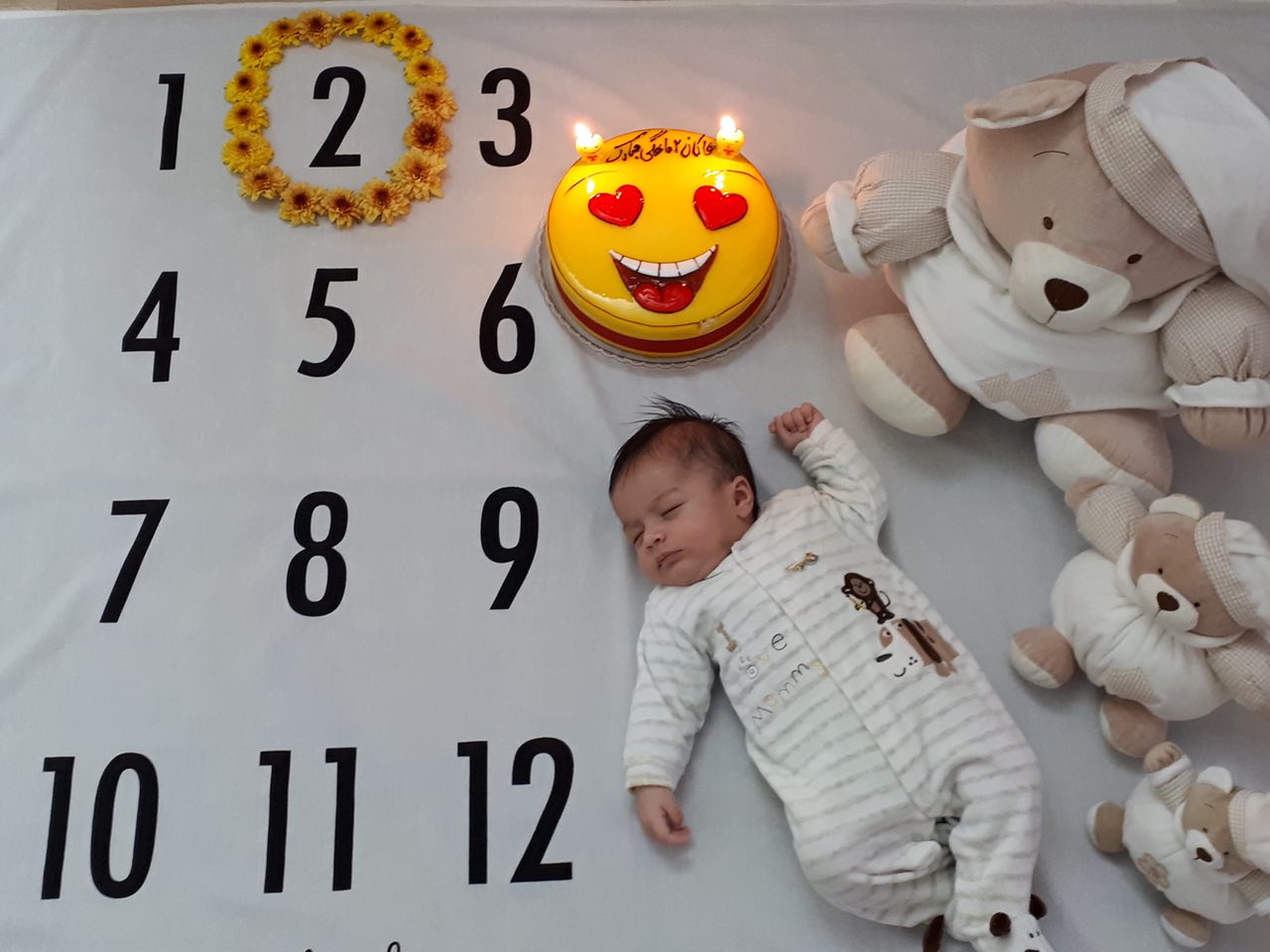 پارچه ماهگرد نوزاد طرح کلاسیک هیراد پورعسگری