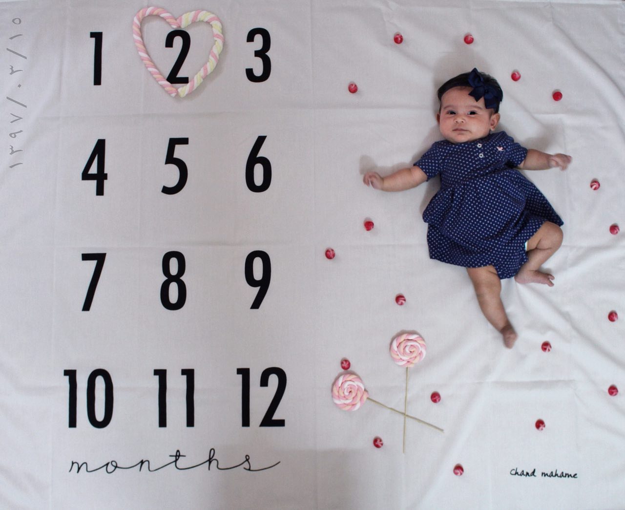 پارچه ماهگرد نوزاد طرح کلاسیک هیراد پورعسگری