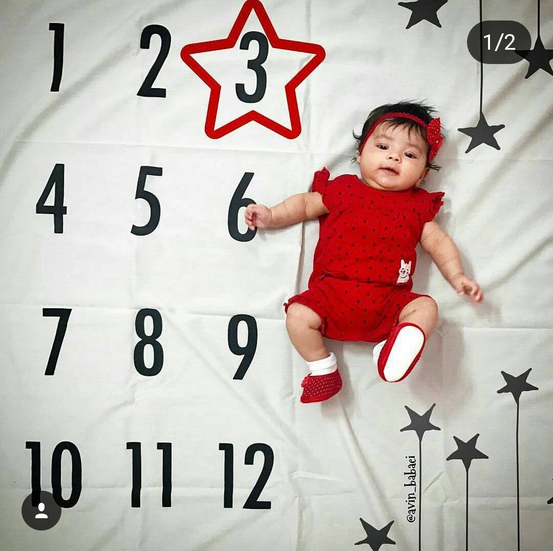 پارچه ماهگرد نوزاد طرح کلاسیک هیراد پورعسگری