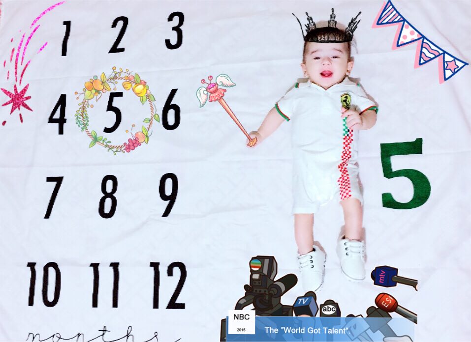 پارچه ماهگرد نوزاد طرح کلاسیک هیراد پورعسگری