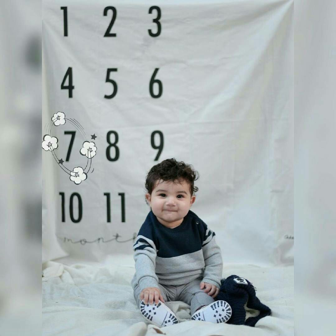 پارچه ماهگرد نوزاد طرح کلاسیک هیراد پورعسگری