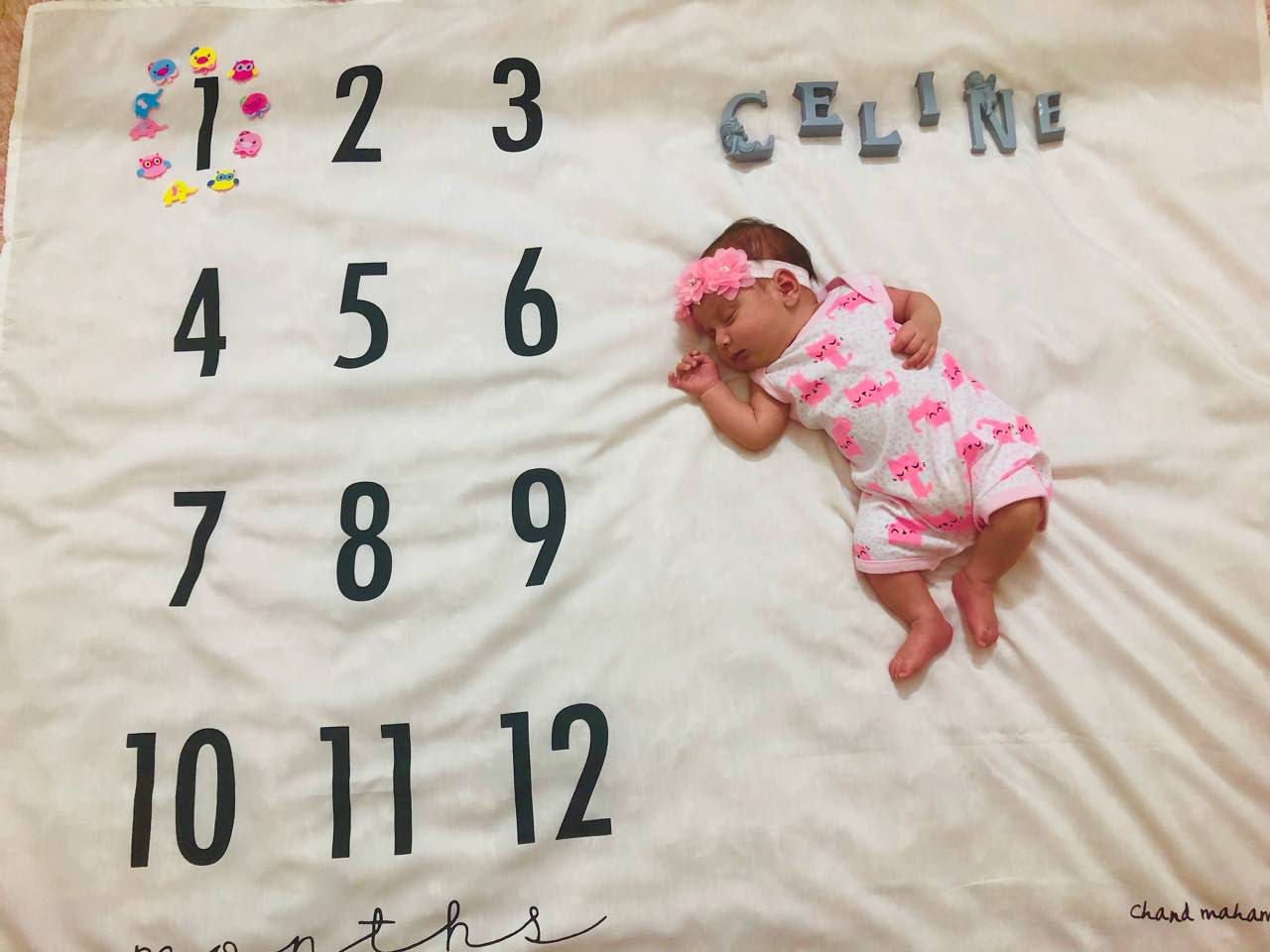 پارچه ماهگرد نوزاد طرح کلاسیک هیراد پورعسگری