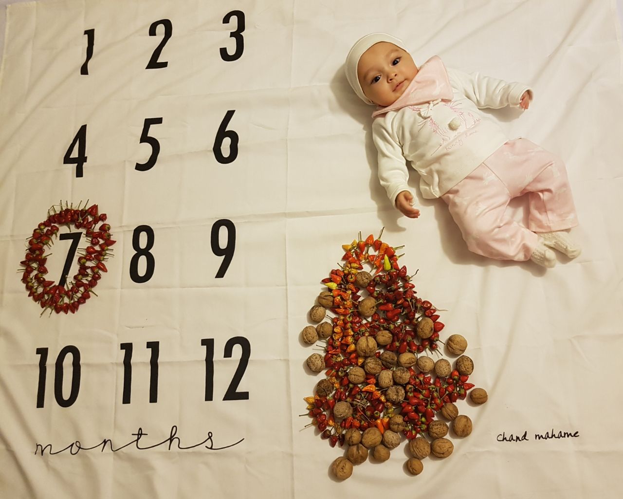 پارچه ماهگرد نوزاد طرح کلاسیک هیراد پورعسگری