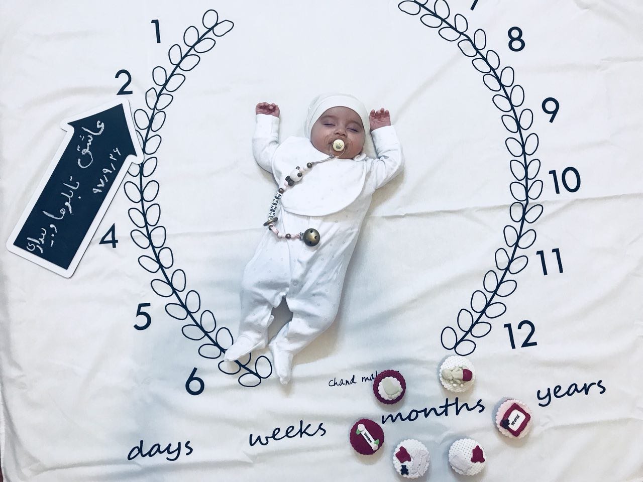 پارچه ماه شمار طرح شاخه زیتون هیراد پورعسگری