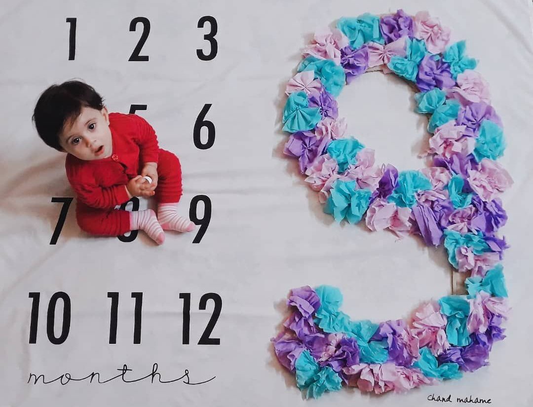 پارچه ماهگرد نوزاد طرح کلاسیک هیراد پورعسگری