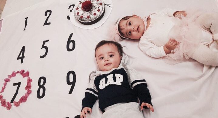 پارچه ماهگرد نوزاد طرح کلاسیک هیراد پورعسگری