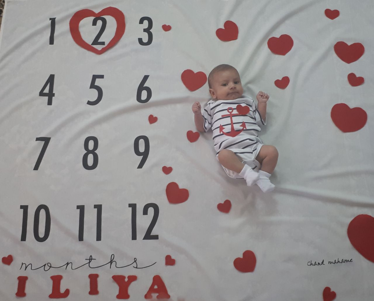 پارچه ماهگرد نوزاد طرح کلاسیک هیراد پورعسگری