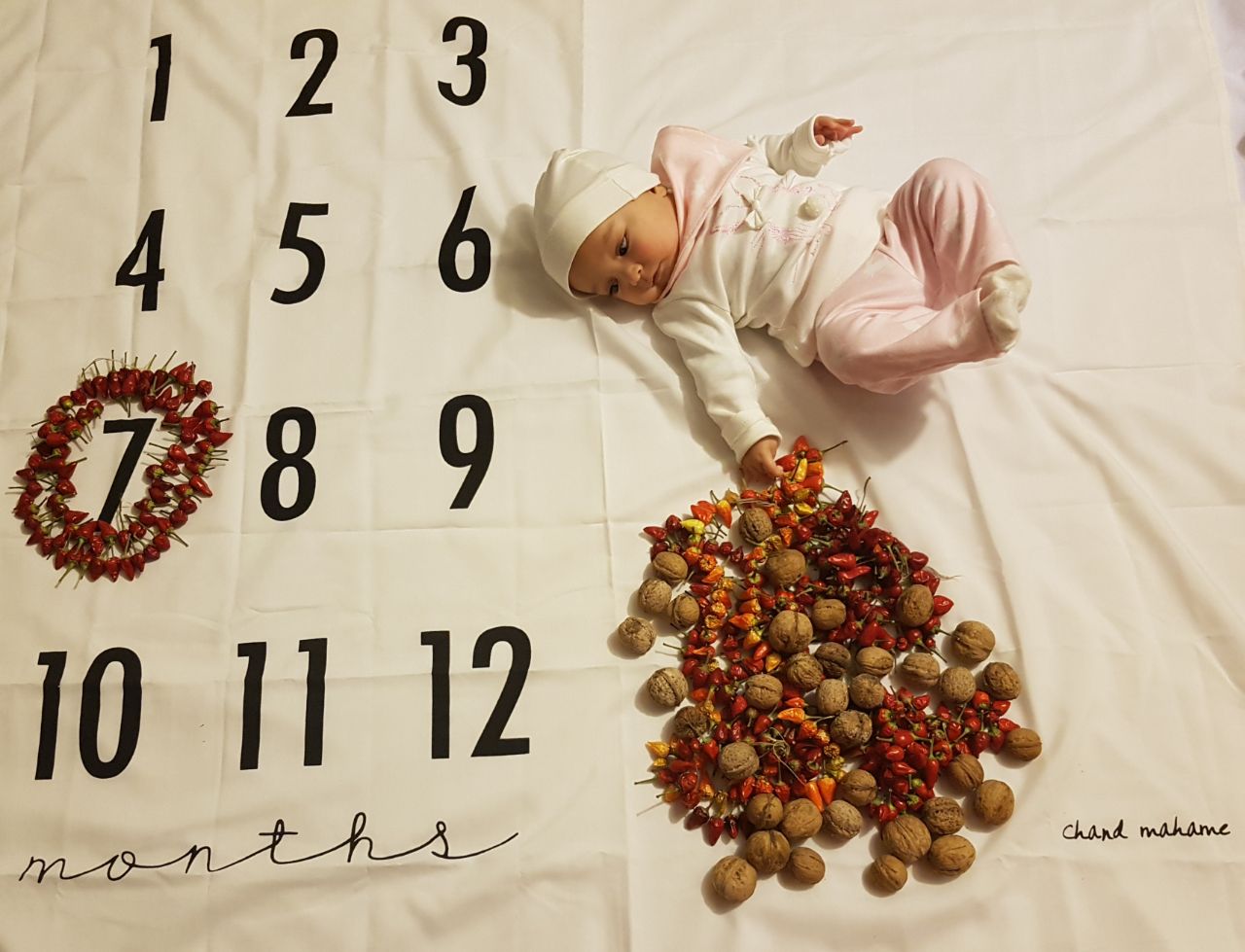 پارچه ماهگرد نوزاد طرح کلاسیک هیراد پورعسگری