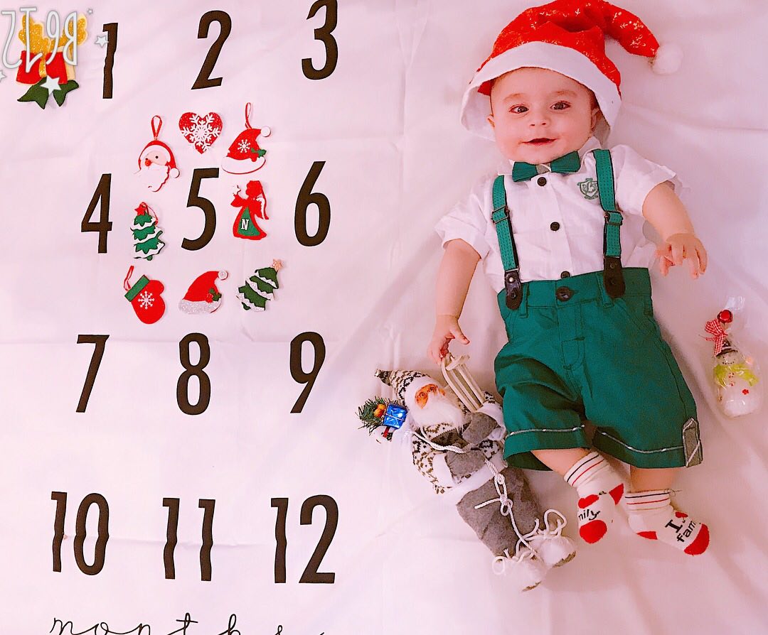 پارچه ماهگرد نوزاد طرح کلاسیک هیراد پورعسگری