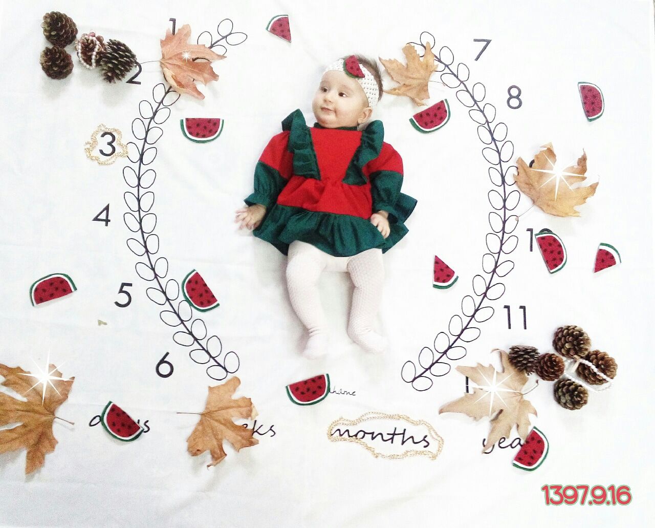 پارچه ماه شمار طرح شاخه زیتون هیراد پورعسگری