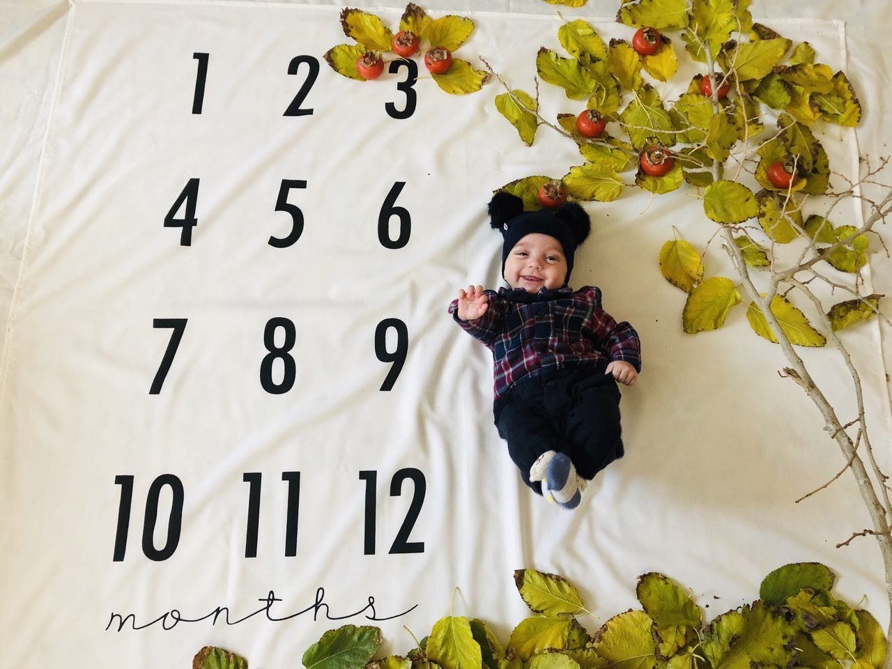 پارچه ماهگرد نوزاد طرح کلاسیک هیراد پورعسگری