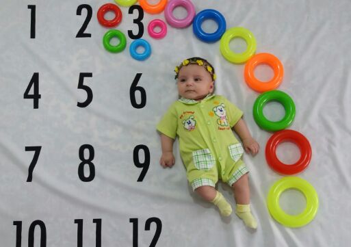 پارچه ماهگرد نوزاد طرح کلاسیک هیراد پورعسگری