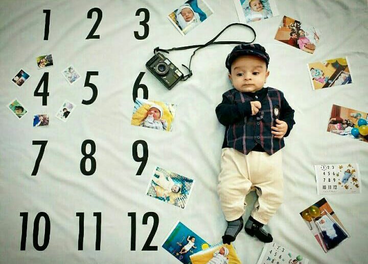 پارچه ماهگرد نوزاد طرح کلاسیک هیراد پورعسگری