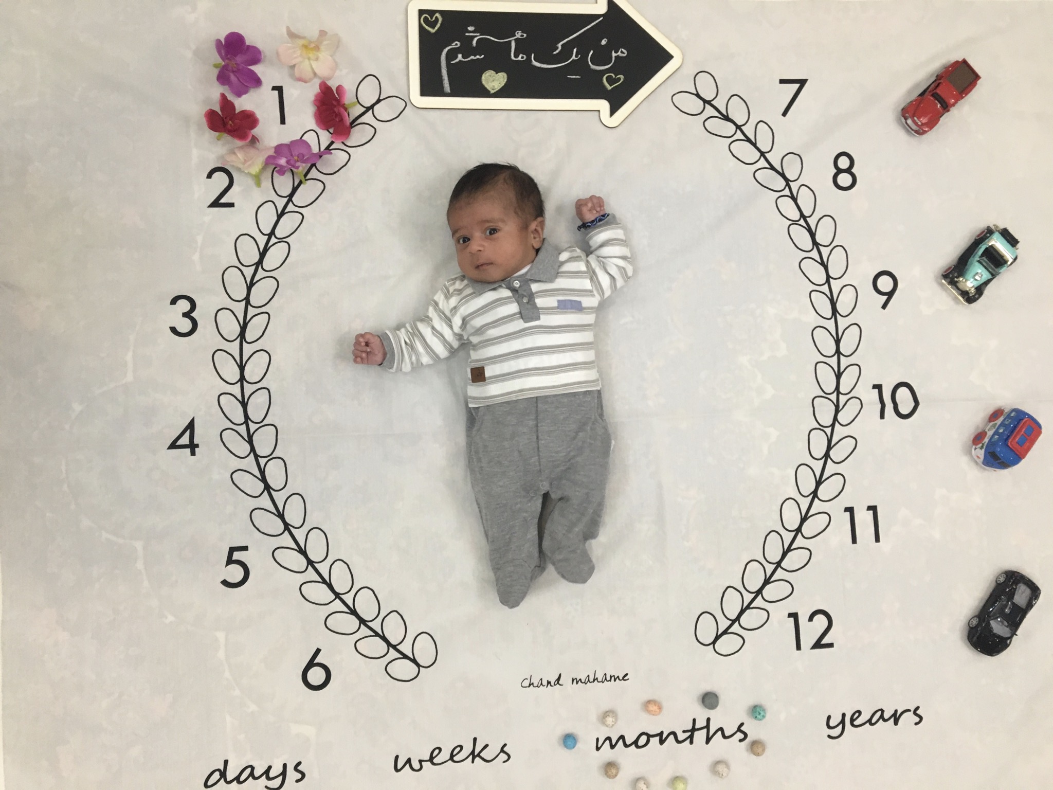 یک ماهگی نوزاد شايان گرمابي