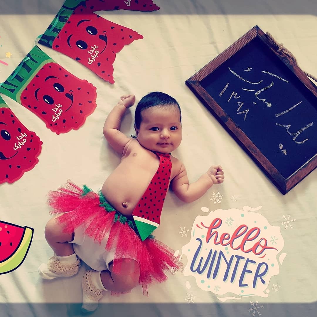 یک ماهگی نوزاد مهتا قاسمی