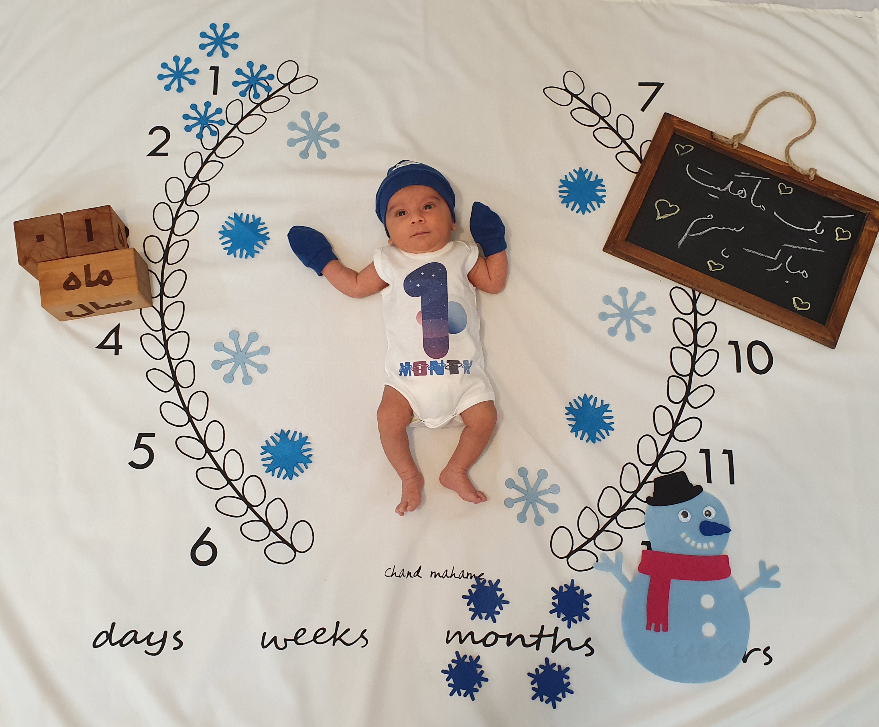 یک ماهگی نوزاد رادین و آیلین اسکندرزاده